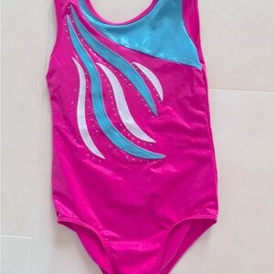 Pink and Blue Gymnastics Leotard